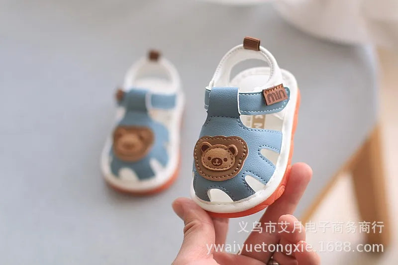 New Summer Baby Whistle Sandals Children Infant Casual Walking Shoes Toddler Boys Girl Kids Anti-Slip Closed-Toe Cartoon Sandals