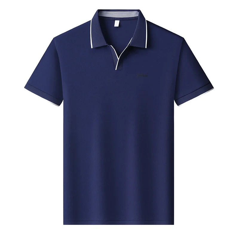 New Brand Men's Summer Short Sleeve Polo Shirt Lapel Exquisite Print Short Sleeve T-Shirt Fashion Casual Business Men's Clothing