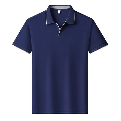 New Brand Men's Summer Short Sleeve Polo Shirt Lapel Exquisite Print Short Sleeve T-Shirt Fashion Casual Business Men's Clothing