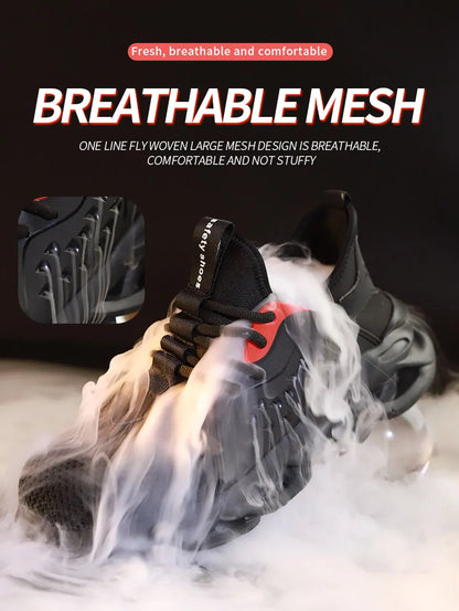 Comfortable Indestructible Safety Shoes Men Work Sneakers Light Security Boots Men Puncture-Proof Work Boots Steel Toe Shoes