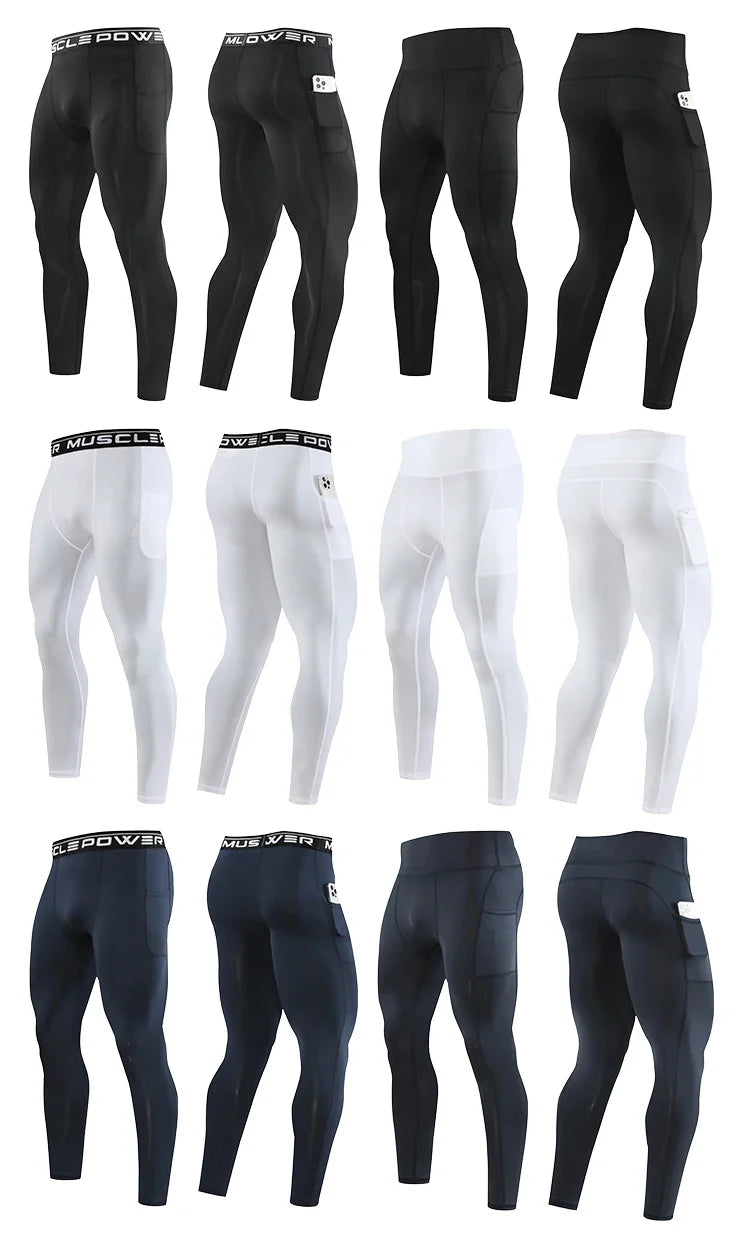 Gym Mens Fitness Running Sport Pants Athletics Tight Leggings Joggings Skinny Yoga Compression Trousers Sweatpants Dry Fit