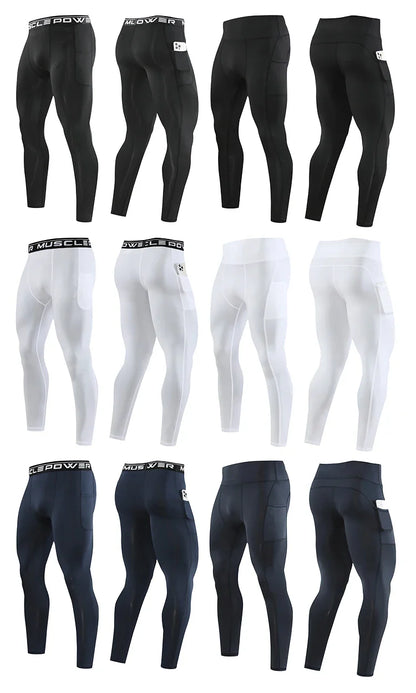 Gym Mens Fitness Running Sport Pants Athletics Tight Leggings Joggings Skinny Yoga Compression Trousers Sweatpants Dry Fit