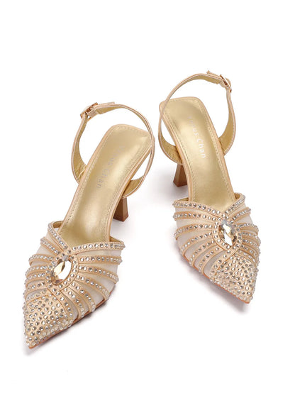 Elegant Fruit Green Women's Heels and Rhinestone Handbag Set - Italian Design for Weddings and Parties