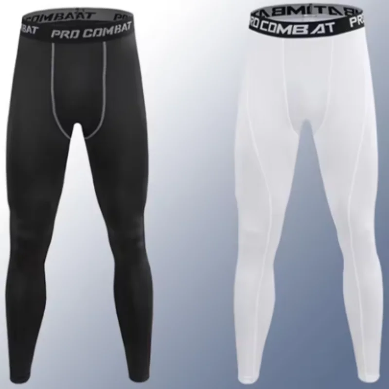 Men Compression Tight Leggings Running Sports Male Gym Fitness Jogging Pants Quick Dry Trousers Workout Training Yoga Bottoms