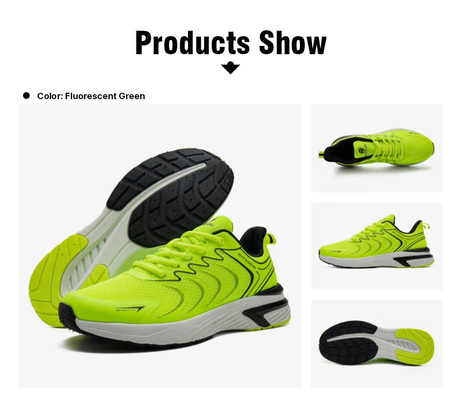 Men's Running Shoes Casual Lightweight Mesh Breathable Sneakers Male Outdoor Non-Slip Wear-Resistant Sports Shoes