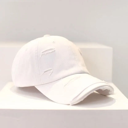 Cotton Washed Hole Baseball Caps for Men Women Hat Unisex-Teen Hip Hop Snapback Peaked Cap Visor Sun Hats Trucker Bone Dad Hat