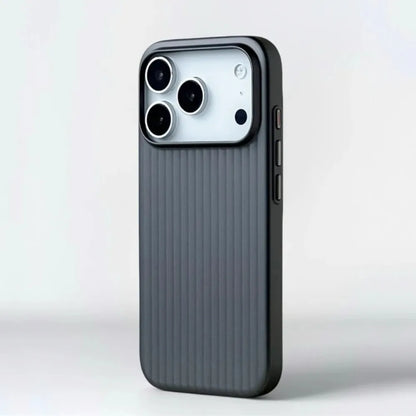 Stripes Metallic Paint Armor Case For iPhone 17 Air 16 15 14 13 Pro Max Shockproof Camera Protective Slim Matte PC Funda