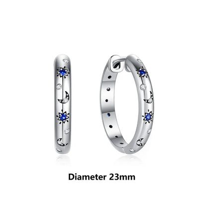 Original 925 Sterling Silver Earrings 2025 Stud Hoop Crystal Earings For Women Rose Gold Crown Heart Infinity Bee Earing Jewelry