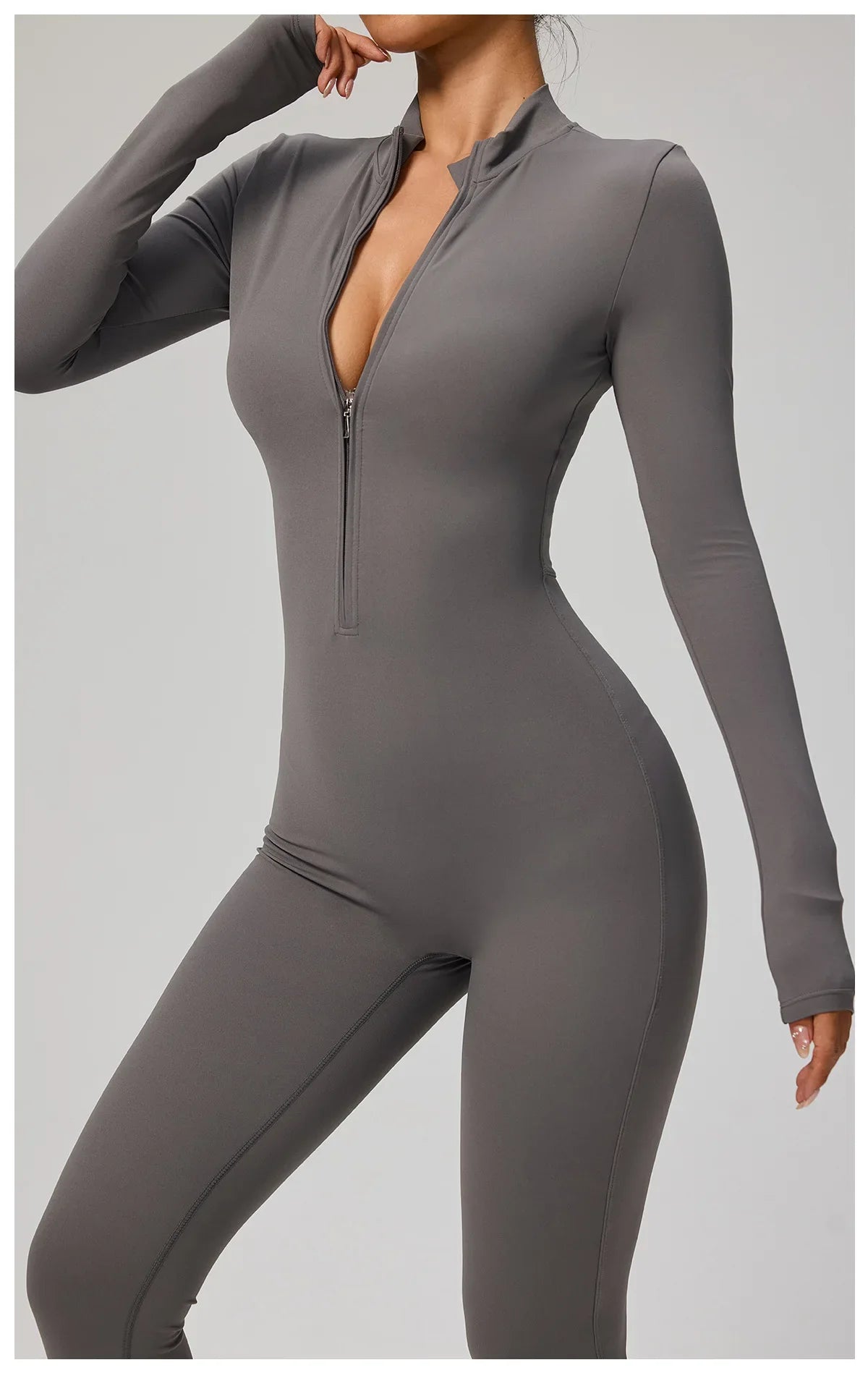 Zipper Jumpsuit Women Quick Dry Clothing Sportswear Woman Gym Yoga Sport Sets Spandex Nylon Workout Sets Women Tracksuit