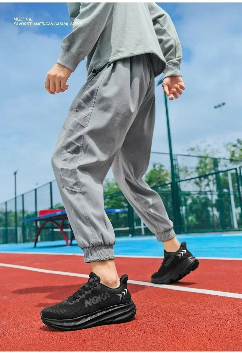 Men's Running Shoes Breathable Cushioning Luxury shoes Trainer Race Outdoor Couple Non-Slip Jogging Sneakers Mesh Off-road Shoes