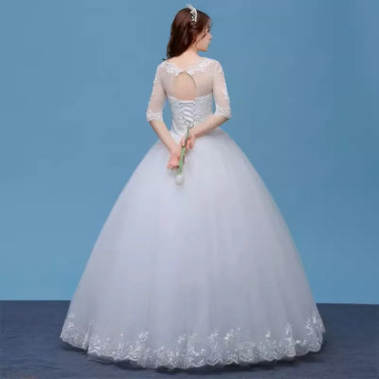 Wedding Dress Wholesale Lace up Embroidery Bride Marriage Dresses White Ball Gown Factory Christmas Carnival Plus Size