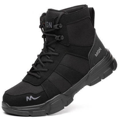 Work Boots Indestructible Safety Shoes Men Steel Toe Shoes Puncture-Proof Sneakers Women Non Slip Work Shoes Male Tactical Boots