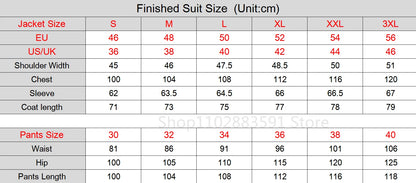 Men's 2-Piece Suit Set Slim Fit Double Breasted Lapel Formal Grey Blue Marine High Quality Jacket And Trousers Ensemble