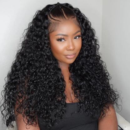 300% High Density Loose Deep Wave 40 46 50 Inch 13x6 13x4 HD Lace Frontal Human Hair Wig Brazilian 360 Full Curly Wigs For Women
