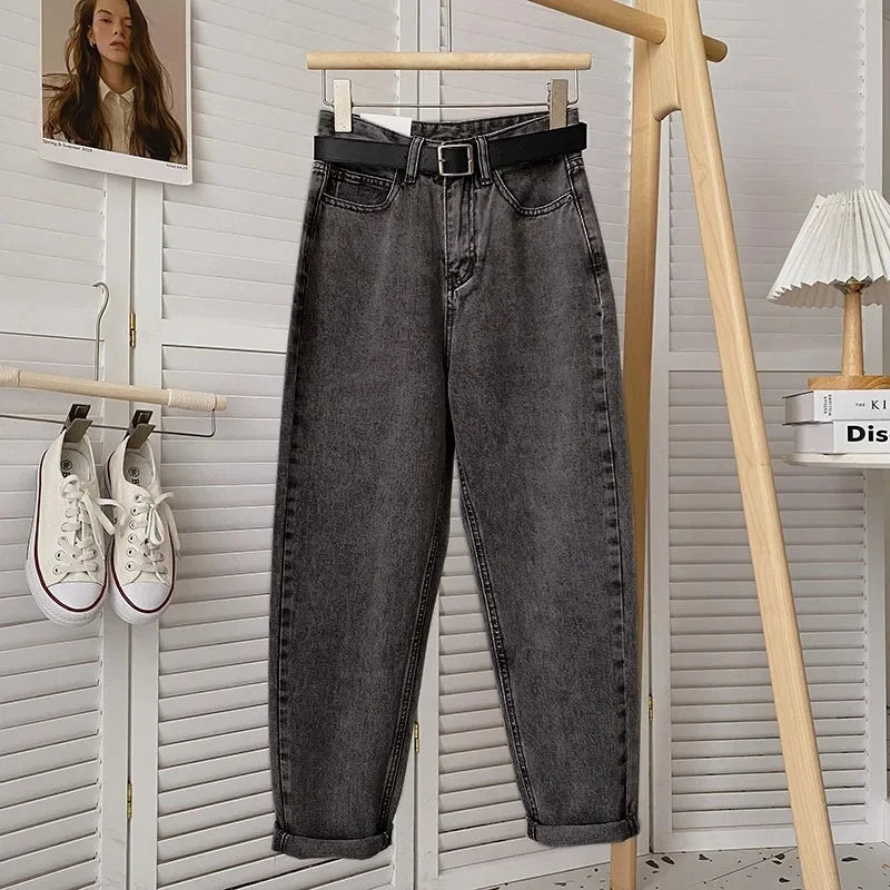 Women's Jeans Summer Thin High-Waisted Loose-Fit Pants