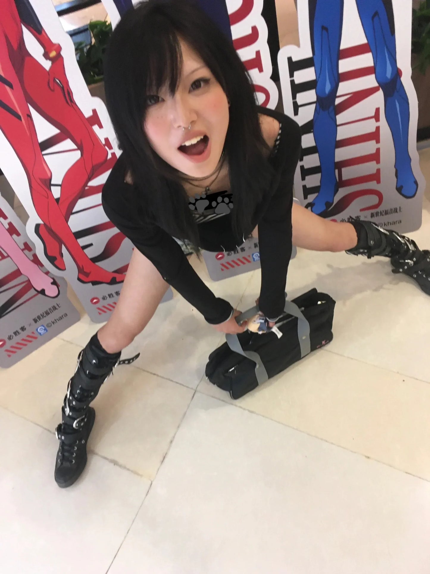 Japanese Y2k Fake Two-piece Tops Trashy 2000s Tattoo Print T-shirt Grunge Aesthetics Patchwork T Shirts Gothic Vintage