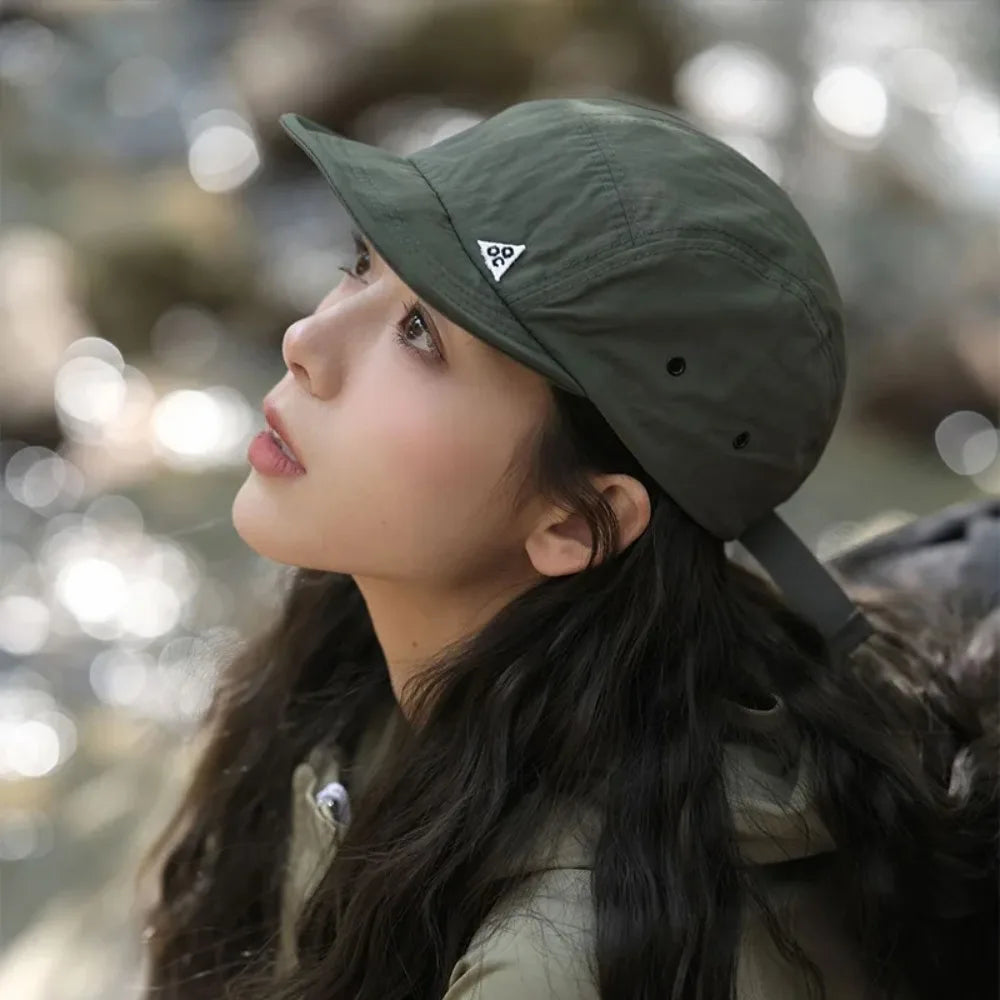Japanese Retro Quick-drying Short Brim Baseball Caps Unisex Summer Outdoor Sunscreen Casual Versatile 5-flap Tooling Camping Hat