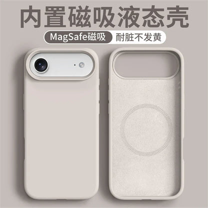 Magnetic Case For iPhone 17 Pro Max 17 Ari MagSafe Liquid Silicone Comfortable Feel Built in Flocking Protect Cover