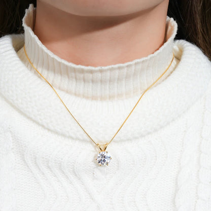 Pendant Necklaces S925 Sterling Silver Solitaire Necklace Chains For Women Jewellry Gifts
