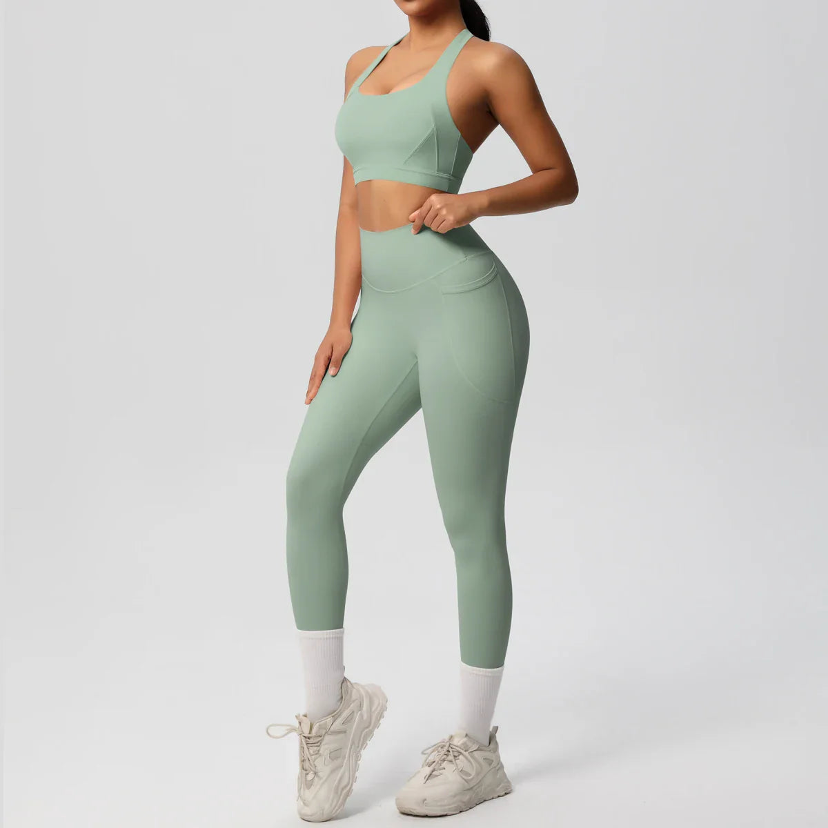 Yoga Suit Sports Set Womens Sportswear Sports women's yoga bra  Tummy Control Slimming Booty Leggings Women's tracksuit