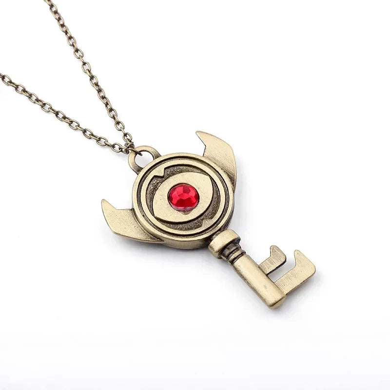 The Legend of Necklaces Metal Sword Shield Heart Pendant Necklaces for Men Fashion Jewelry Gifts Tears of the Kingdom