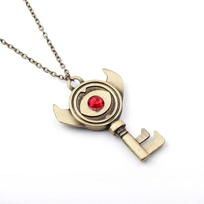 The Legend of Necklaces Metal Sword Shield Heart Pendant Necklaces for Men Fashion Jewelry Gifts Tears of the Kingdom