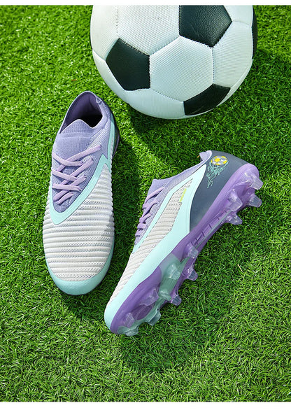 New Men Football Boots Outdoor Sport Boys Long Spikes Training Cleats Soccer Shoes Adult Non Slip Breathable Match Comfortable