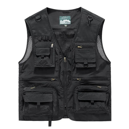 2023 Outdoor Leisure Vest Men's New Multi-Pocket Breathable Outdoor Sports Coat High-Quality Design Leisure Vest Men