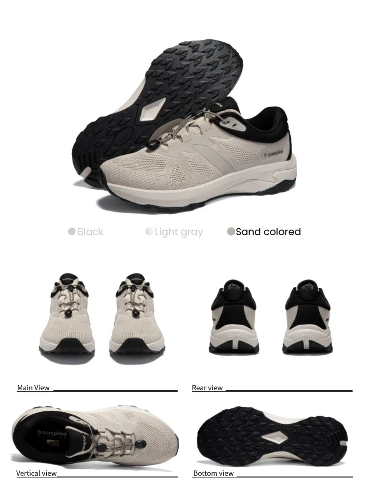 Hiking Shoes Men Outdoor Waterproof Camping Resistant Non Slip Sneakers Male Casual Lightweight Lace-Up Walking Shoes