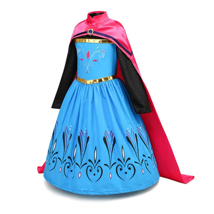 Girl Princess Dress Halloween 2026 Cosplay Party Costume Snow Queen Princess Clothes Children Outfit