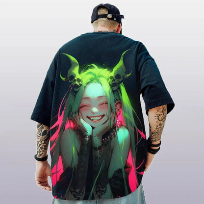 3d Anime Character Print Men's T-Shirt 2024 New Oversized Short Sleeve T-Shirt For Men Street Hip-Hop Tee Top Quick Dry T Shirts