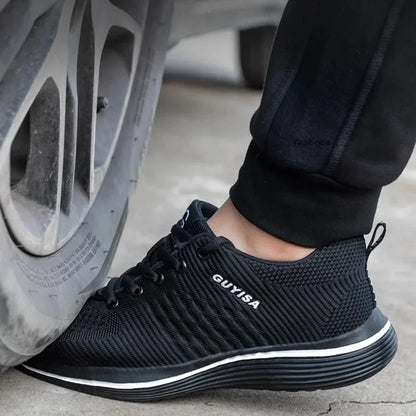 Steel Toe Safety Shoes  Anti Smashing Lightweight Work Sports Shoes  Indestructible Breathable Work Safety Shoes  Men's Comfort