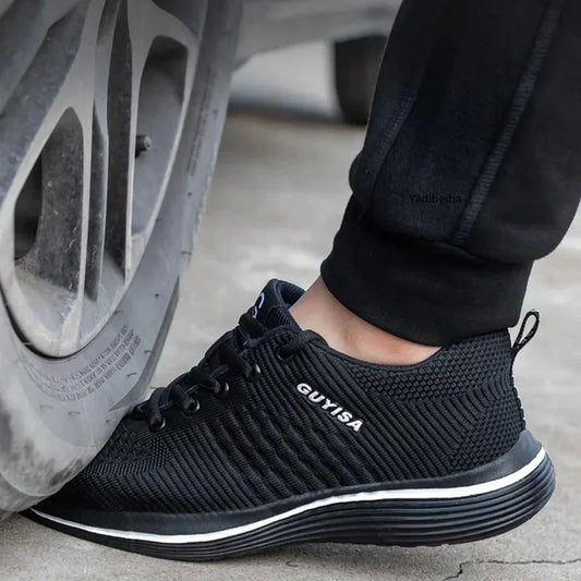 Steel Toe Safety Shoes  Anti Smashing Lightweight Work Sports Shoes  Indestructible Breathable Work Safety Shoes  Men's Comfort