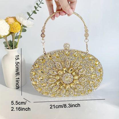 Bling Wedding Clutch Bag Party Purse and Handbag Women's Evening Bag Luxury Design Chain Shoulder Bag