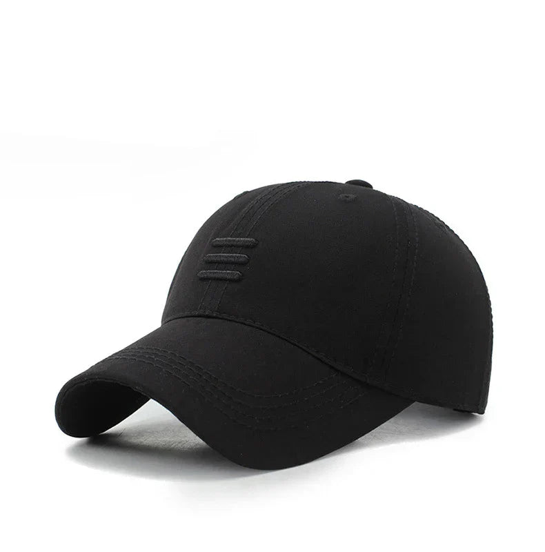 Three Horizontal Lines Embroidery Baseball Caps Spring and Autumn Outdoor Adjustable Casual Hats Sunscreen Hat