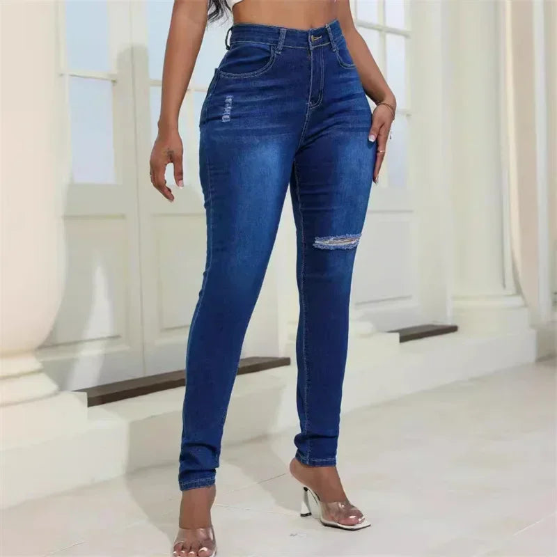 Calça Jeans Feminina Skinny Empina Bumbum Casual