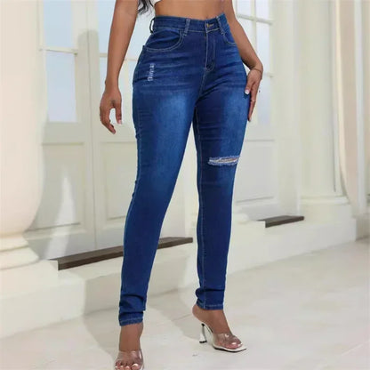 Calça Jeans Feminina Skinny Empina Bumbum Casual