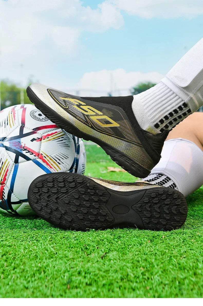 Men Professional TF Soccer Shoes Resistant Casual Grass Studded Male Non Slip Fast Foo451·a