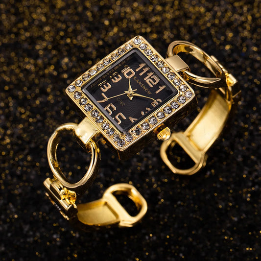 Fashion Women's Gold Watch Bangle Bracelet Stainless Steel Luxury Watches for Women Ladies Quartz Wristwatch Relogio
