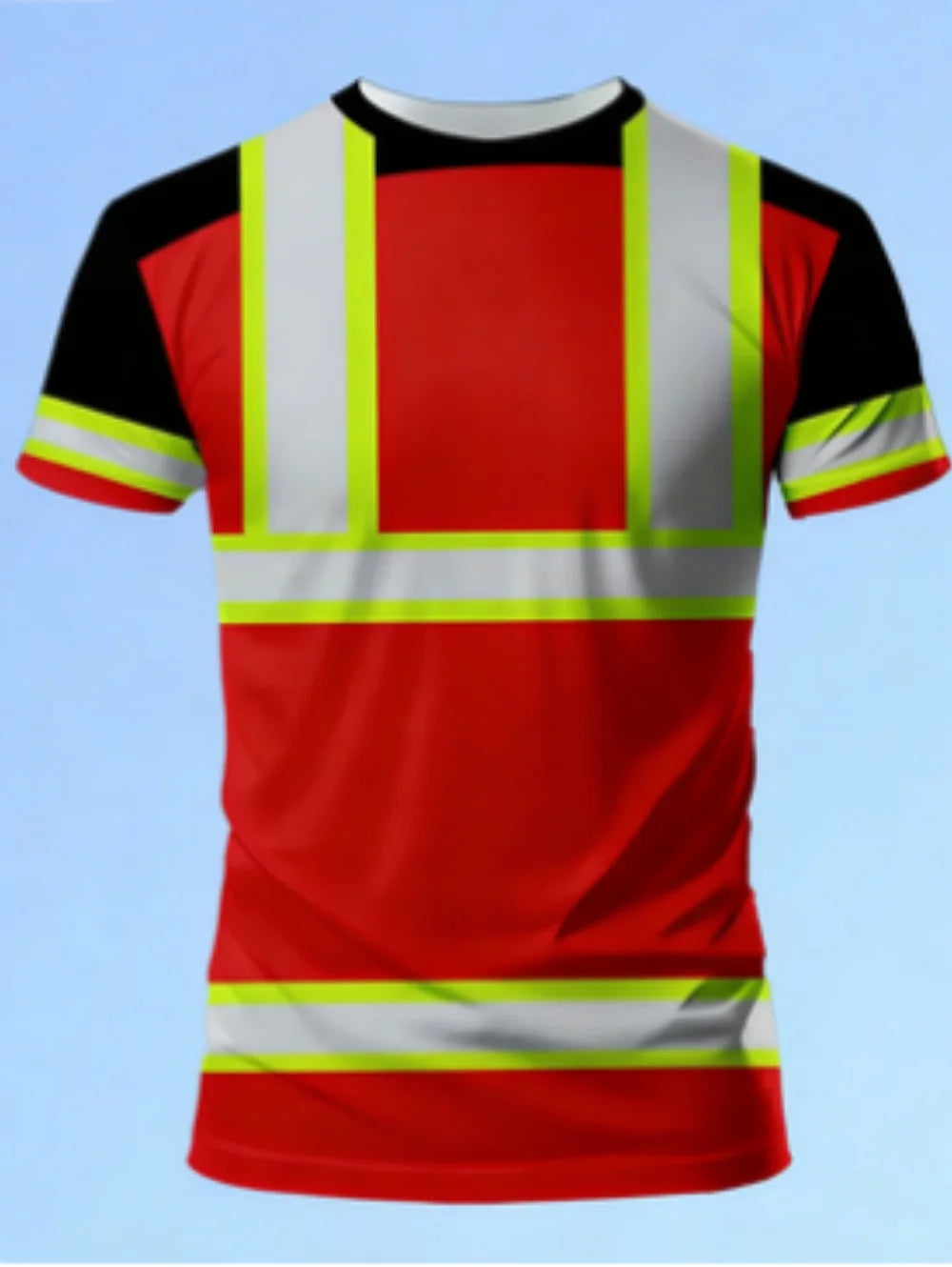 Men's 3D Printed New Secure Logo Color Blocking Design Short-Sleeved T-Shir Fashion Summer Daily Casual Work Wear Men's T-Shirts