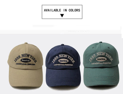 Korean Retro Baseball Hat Women's Autumn Winter Versatile Ins Street Letter Embroidered Caps Summer Couple Men