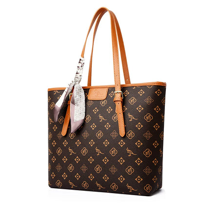 Women's Quality Soft Leather Shoulder Bag Luxury Print Designer Handbag Ladies Casual Tote Bag Messenger Commuting Sac A Main