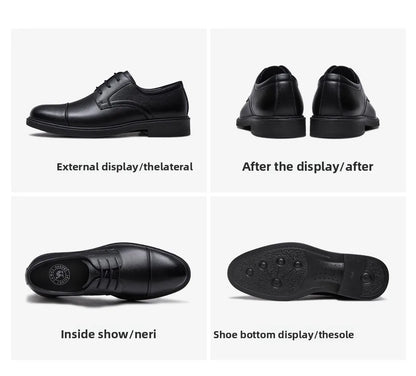 Golden Camel Men's Derby Shoes 2026 Business Casual Soft Sole Leather Shoes Brand Design Soft Soles Non-slip Velvet Warm Loafers