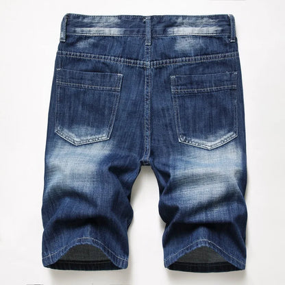 2024 New Men's Stretchy Short Jeans Fashion Casual Slim Fit High Quality Elastic Denim Shorts Male Brand Summer Clothes