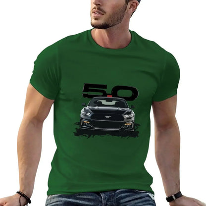 Black Mustang S550 T-Shirt for a boy hippie clothes vintage plain t shirts men