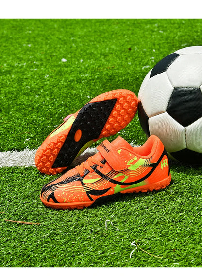 Soccer Shoes with Rubber Soles for Kids, Multicolor FG & TF Training Styles