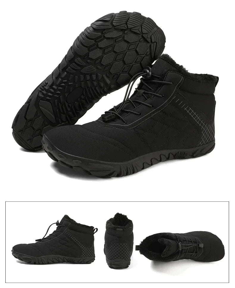 Brand New Winter Boots for Men Women Snow BareFoot Outdoor Non-slip Warm Fur Casual Sneakers Plus Size Ankle Boots Hiking Shoes