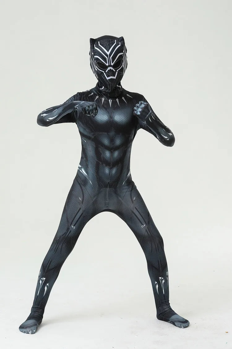 Anime Black Panther And Wizard of Oz Cute Lion Cosplay Costume Bodysuits Children For Men Boys Halloween Superhero Jumpsuits