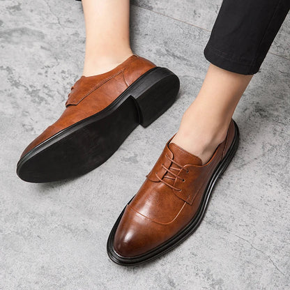 Men Suit Casual Shoes Luxury Men Brogue Dress Shoes Formal Business Leather Shoes Men Brown Wedding Italian Banquet Shoe Size 46