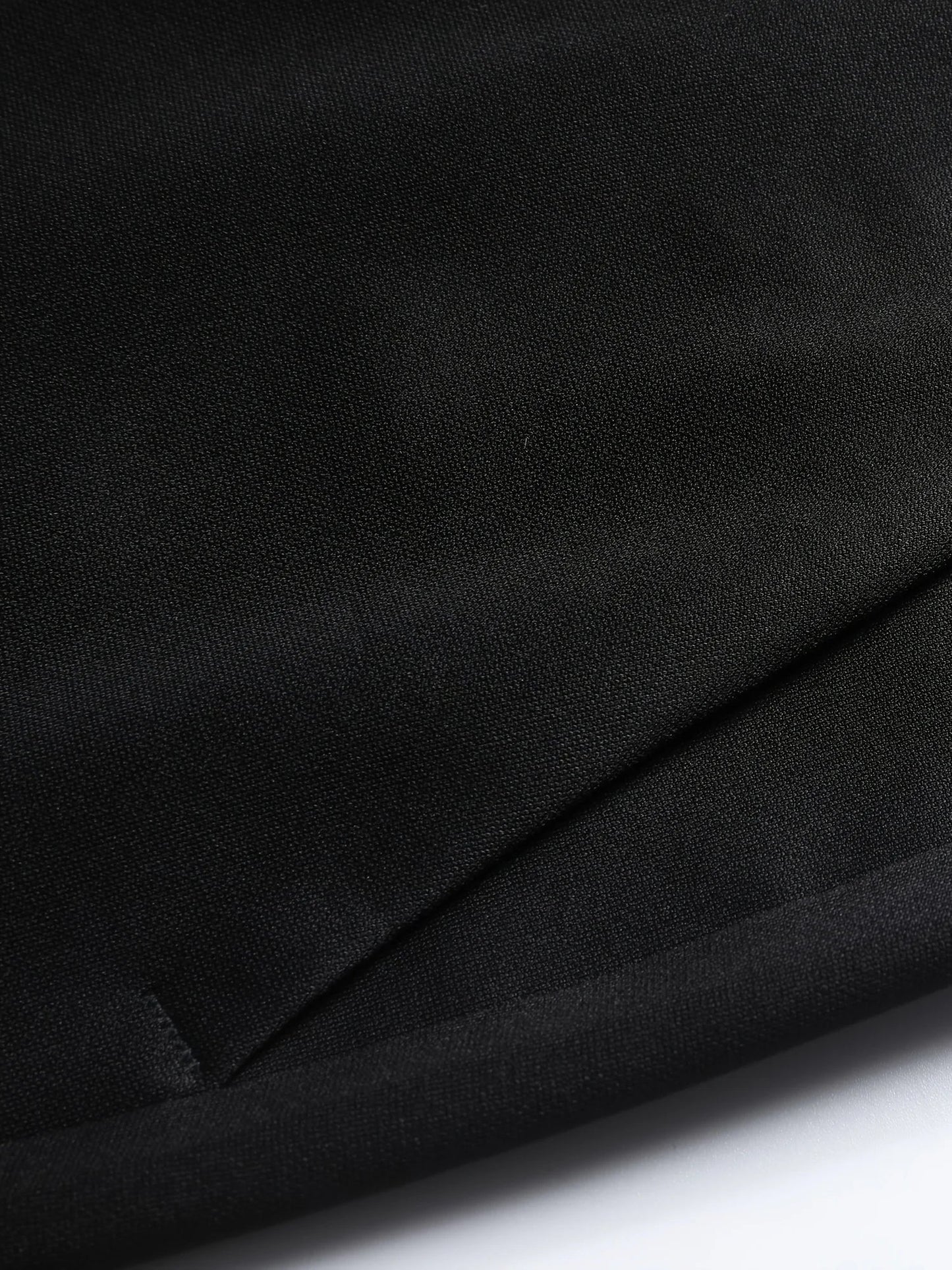 Men's Black Slim Fit Formal Pants Business Straight Leg Trousers Solid Color Office Work Dress Pants Single Piece